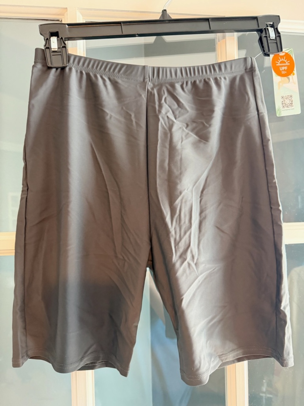 Black Athletic Swim Shorts - UPF Protection